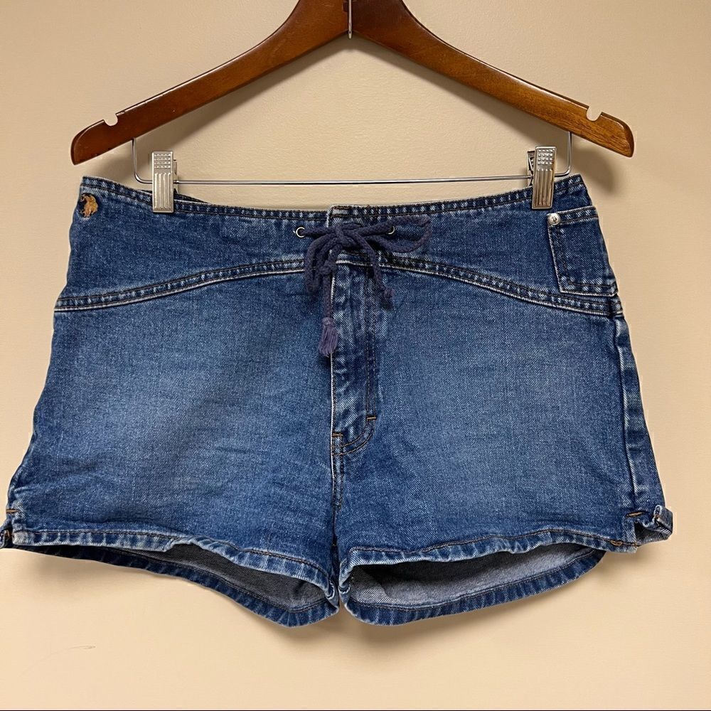 - US Polo Assoc vintage jean shorts tie front Y2K Size 11/12